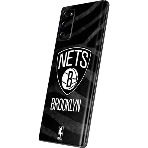NBA Brooklyn Nets Black Animal Print Galaxy Note20 5G Skin